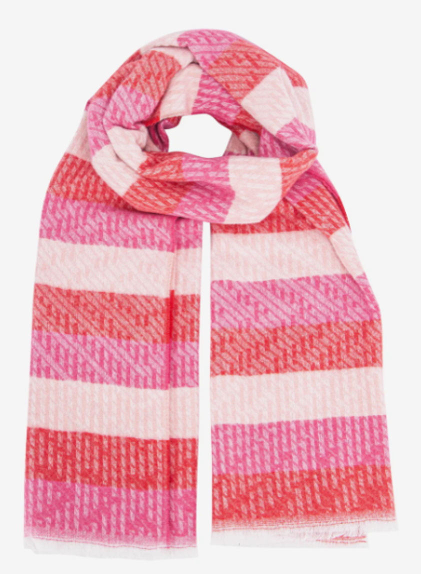 Red Reed Stripe Heavyweight Scarf
