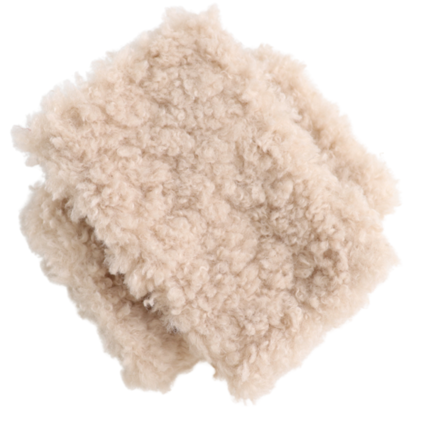 Almond Teddy Fingerless Mittens Almond
