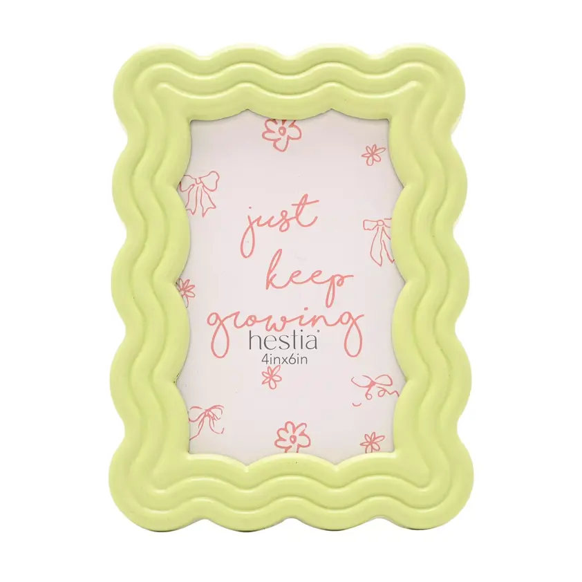Hestia Wiggly Frame 4" x 6" - Green