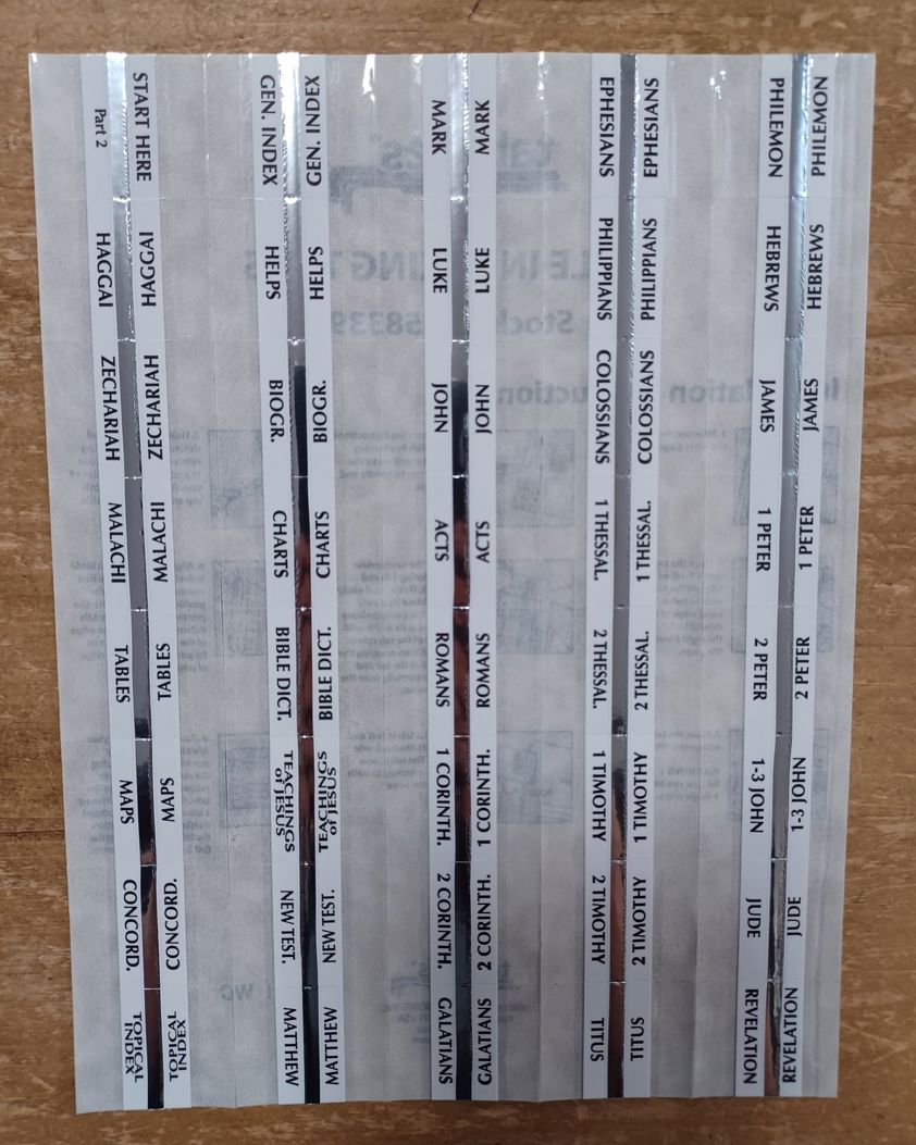 Silver Bible Tabs