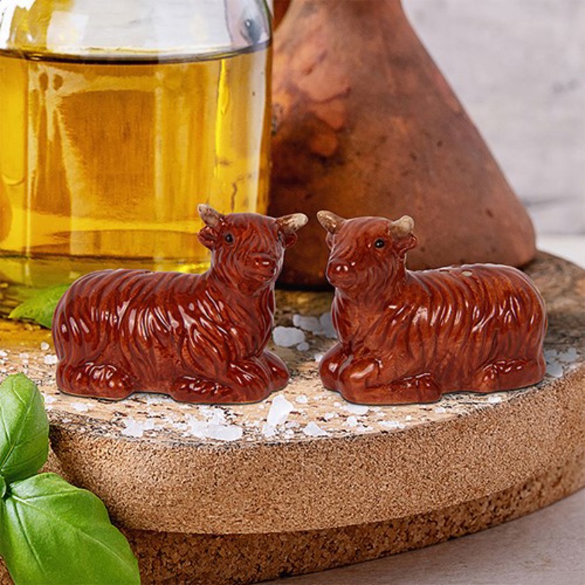 Salt & Pepper Set Highland Cow