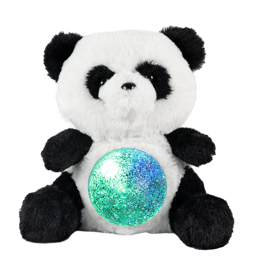 Mina Soft Toy Night Light - Magic Belly with Glitter Ball