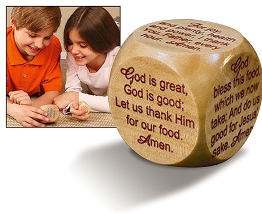 Large Mealtime Prayer Cube
