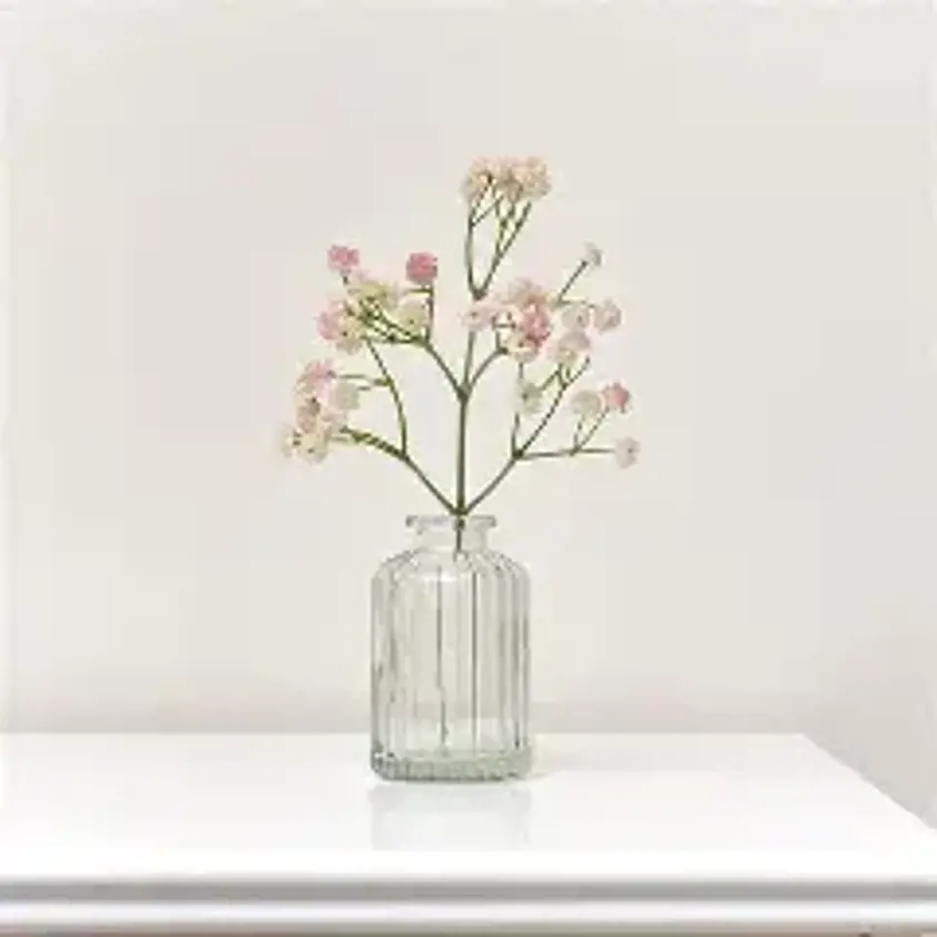 Clear Glass Bottle w flowers ENTER PRICE