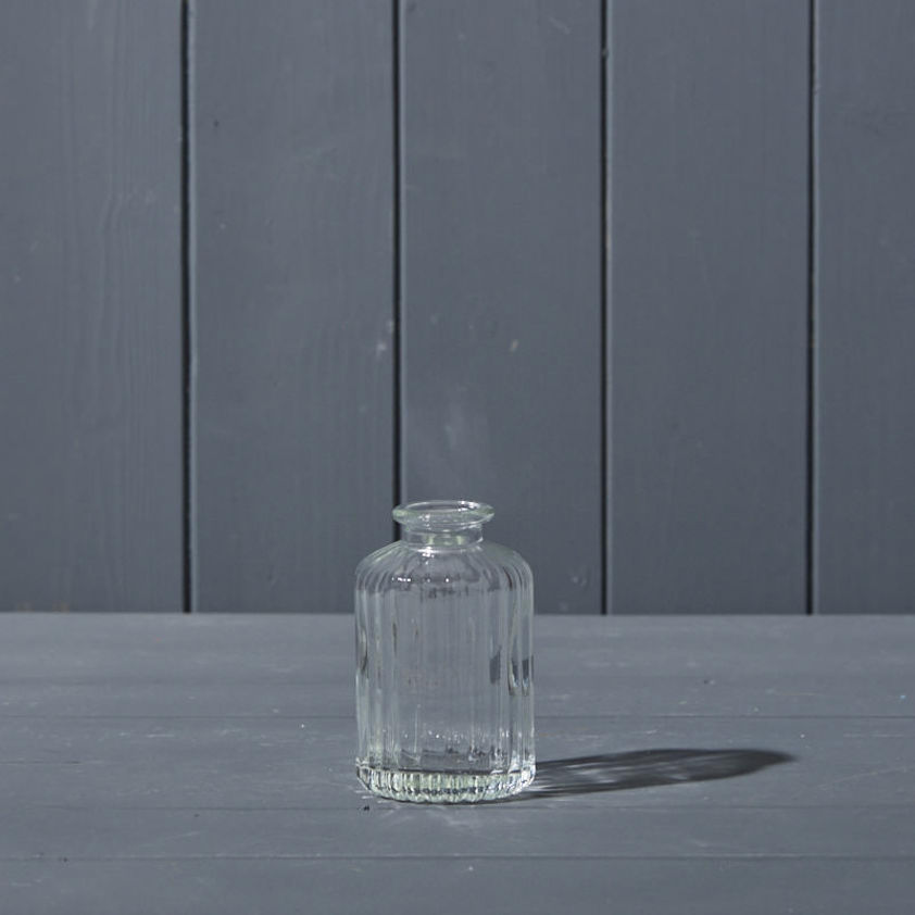 Clear Glass Bottle w flowers ENTER PRICE