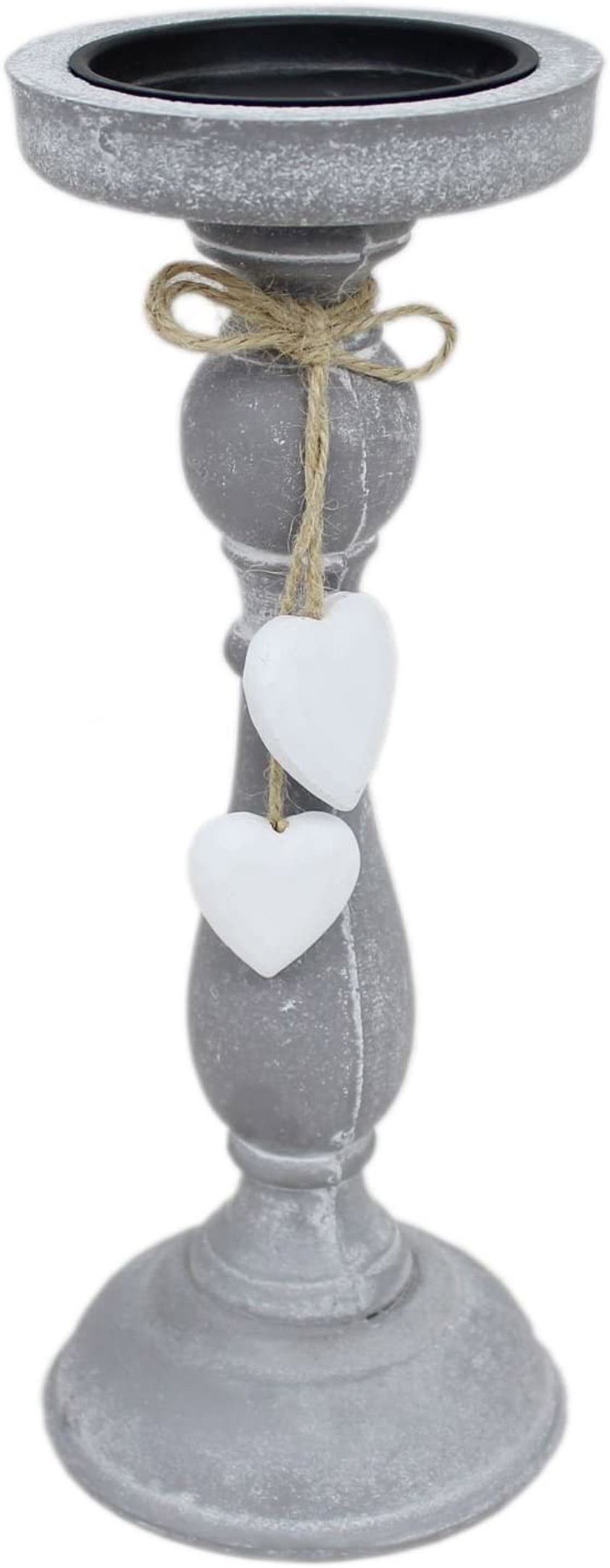 Candlestickngrey with hearts small
