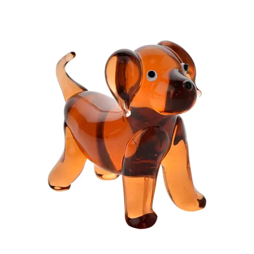 Glass Dog miniature ornament