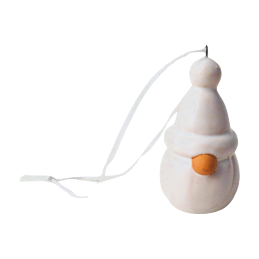 White Gonk Tree Decoration 6.6cm