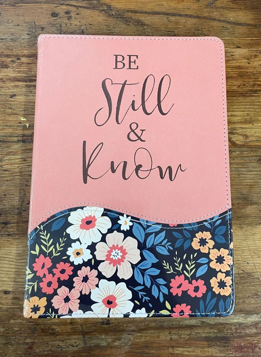 Leather Lux Cover Journal - Be Still & Know