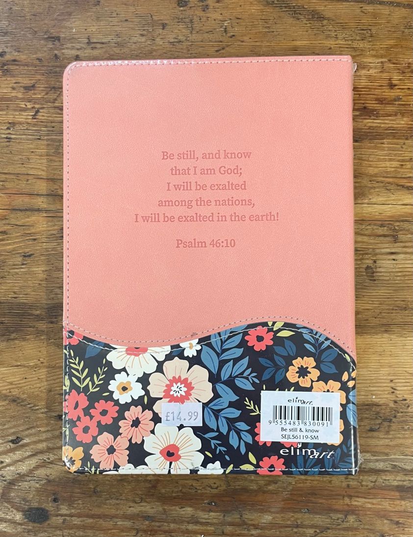 Leather Lux Cover Journal - Be Still & Know