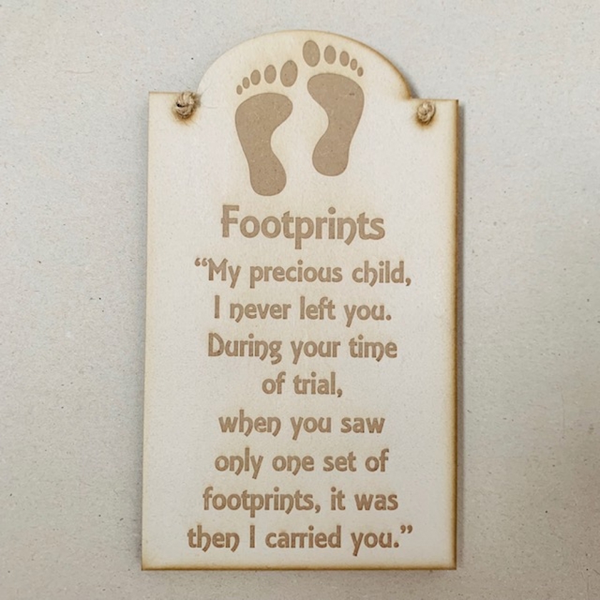 Footprints Wall Plaque