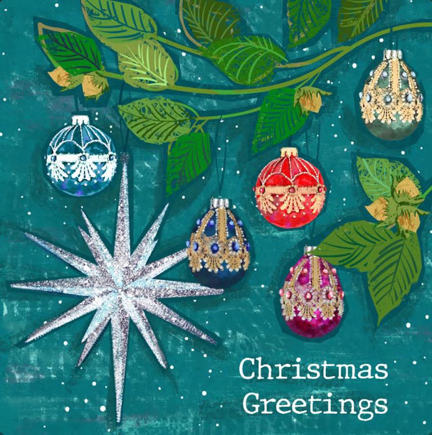 Tearfund - Christmas Baubles Cards - Pack of 10