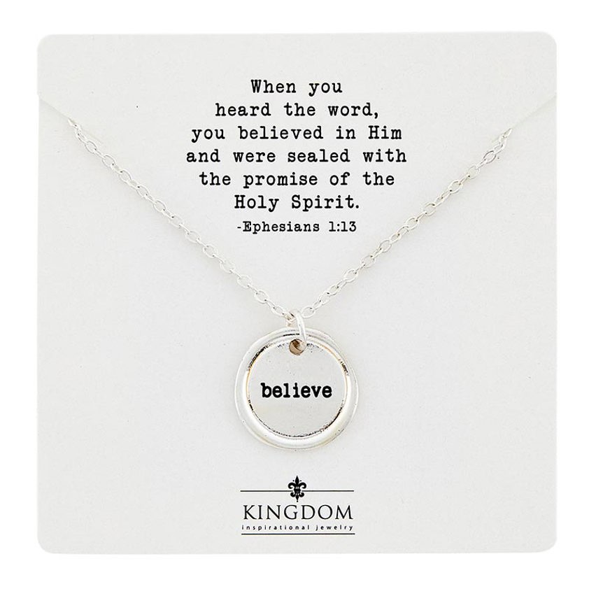 Sealed In Faith Pendant & Chain - Believe