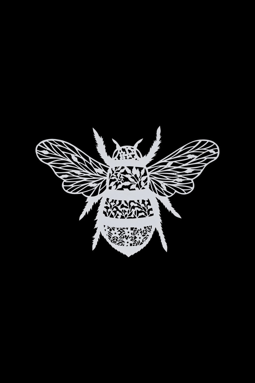 Floral Bee Plaque    ****