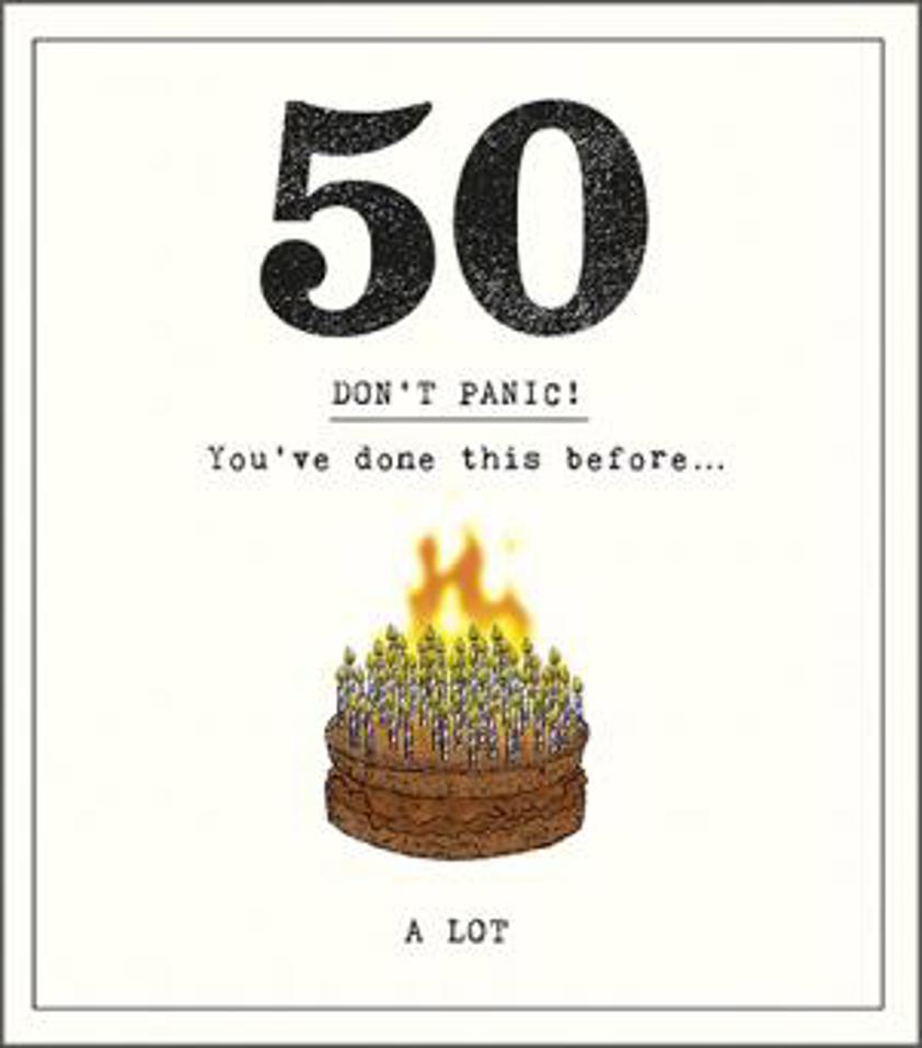 50 Don't Panic! Candles On Cake