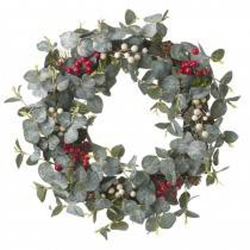 Red & White Berry Foliage Wreath