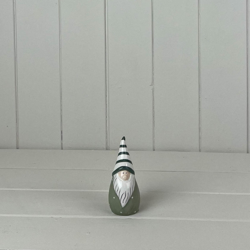 Light Green/White Ceramic Gonk Decoration (10cm)