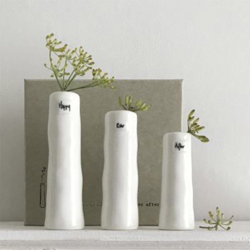 Trio of bud vases-Happy ever after