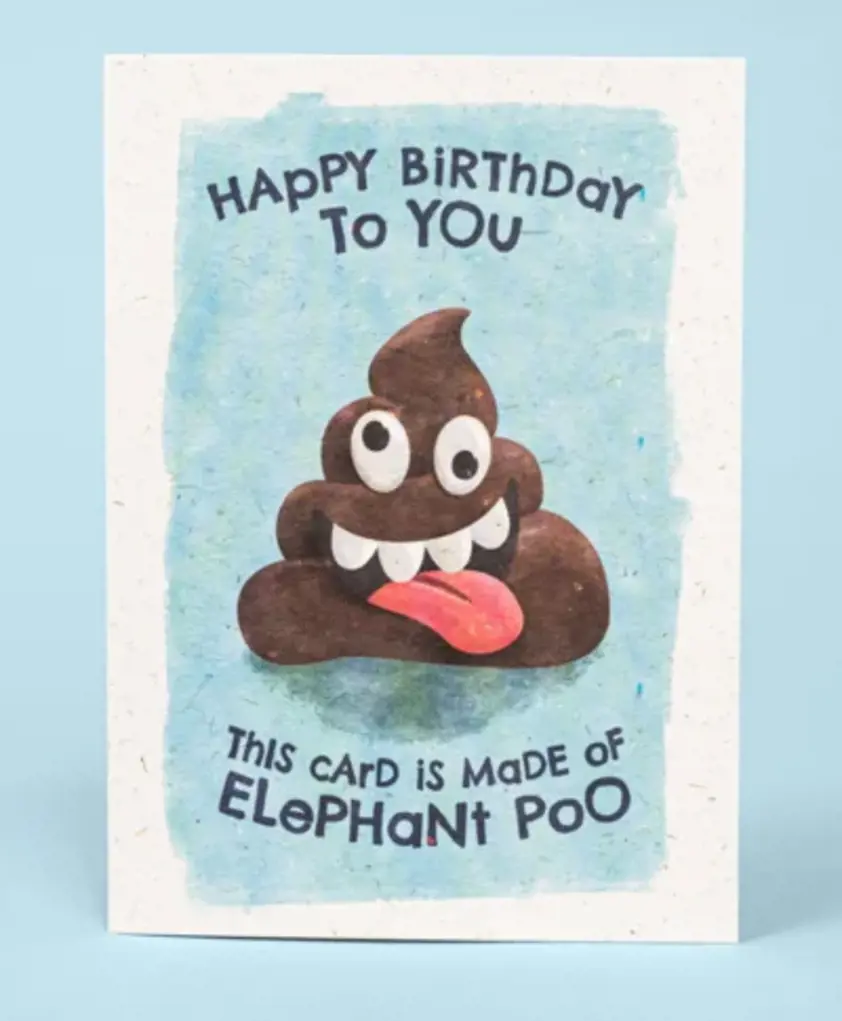 Happy Birthday elephant poo