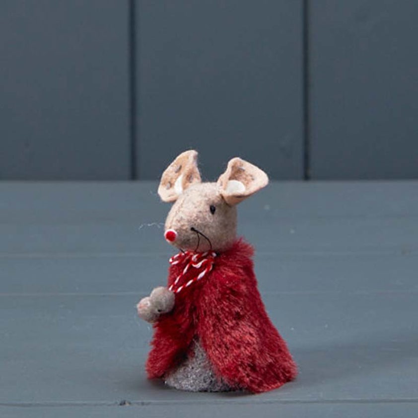 Red Fabric Mouse with cape