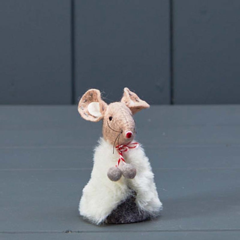 Cream Fabric Mouse with cape
