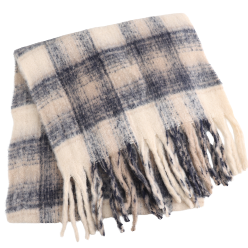 Tartan Scarf Cream