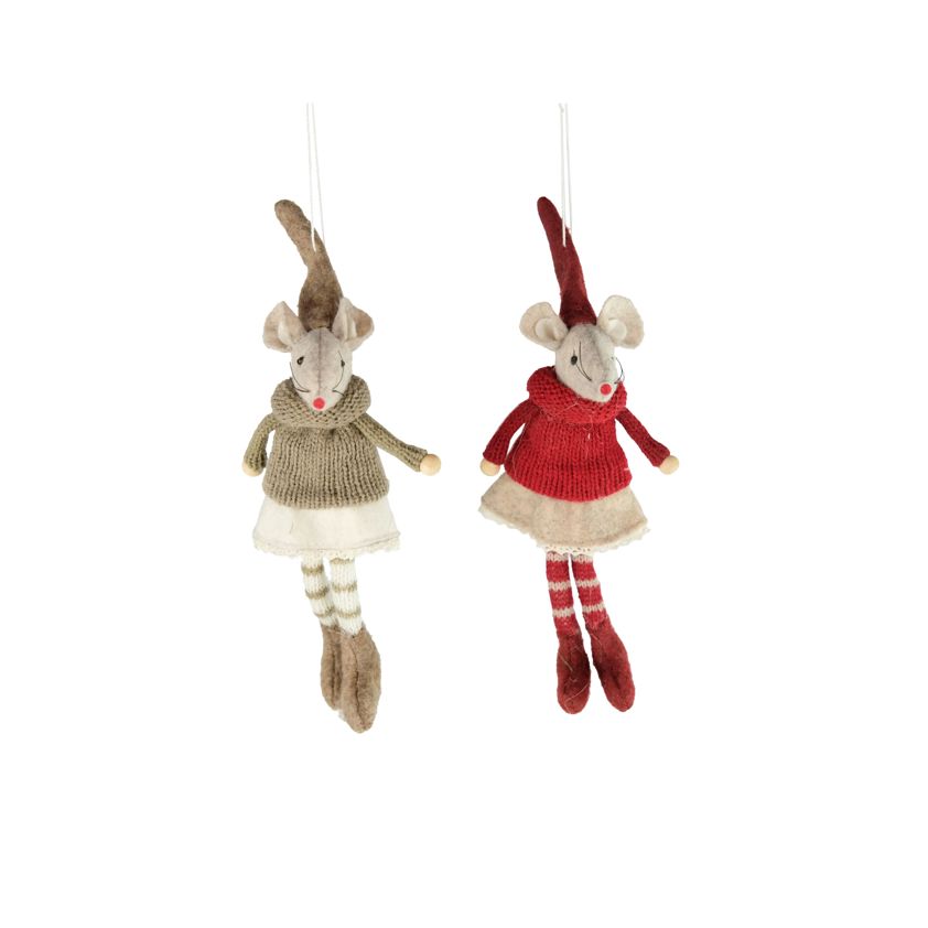Hang. Red/Grey Mice (2 Ass.)  XXX