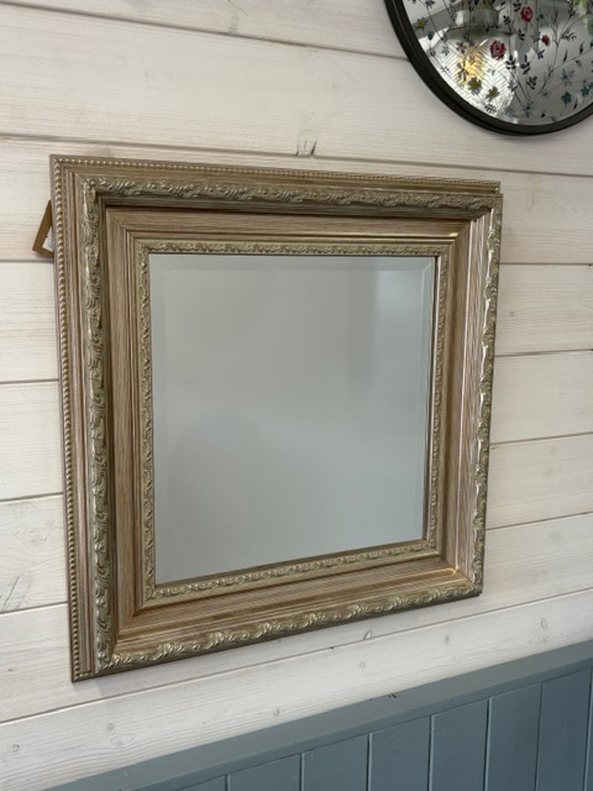 Gold Ornate Square Mirror