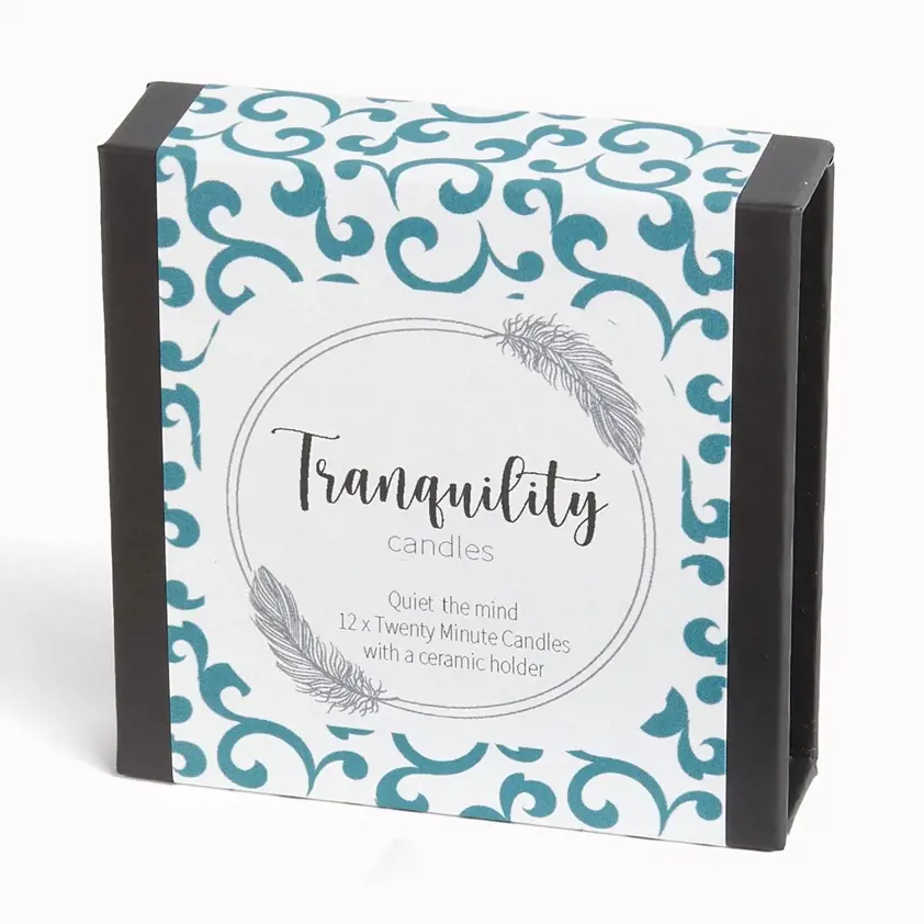 20 minute candles - Mind Body Soul - Tranquility Candles (wrap)