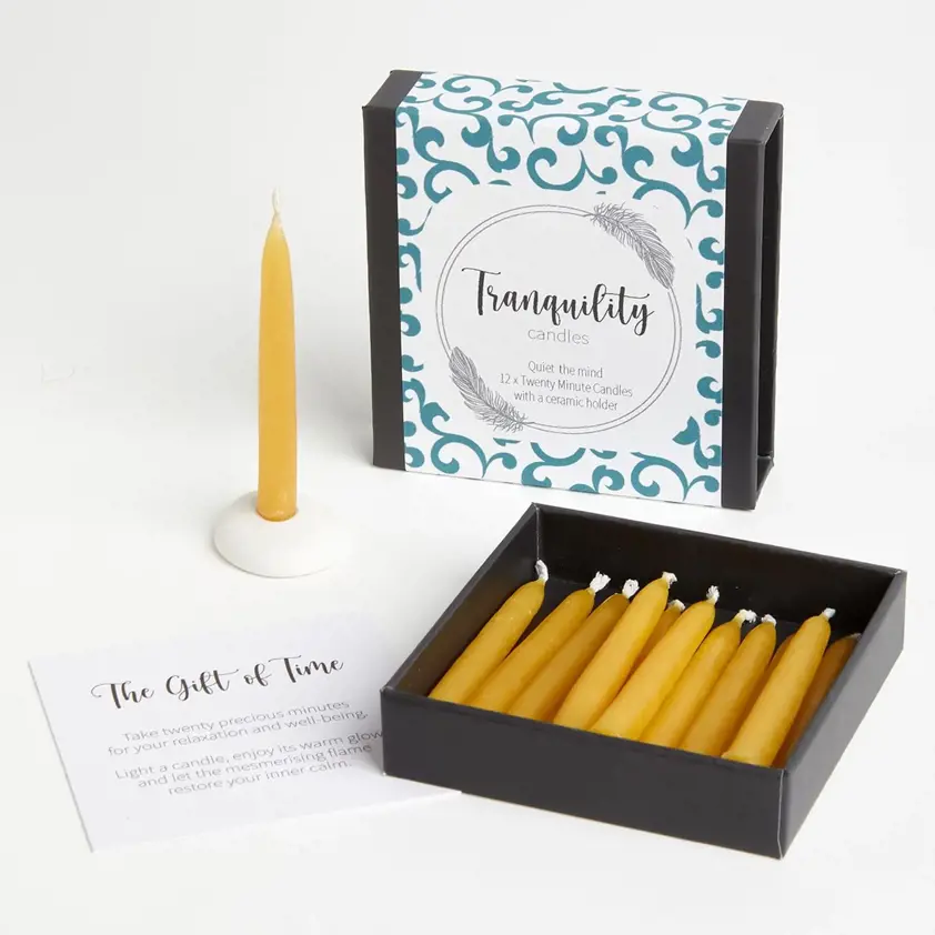 20 minute candles - Mind Body Soul - Tranquility Candles (wrap)