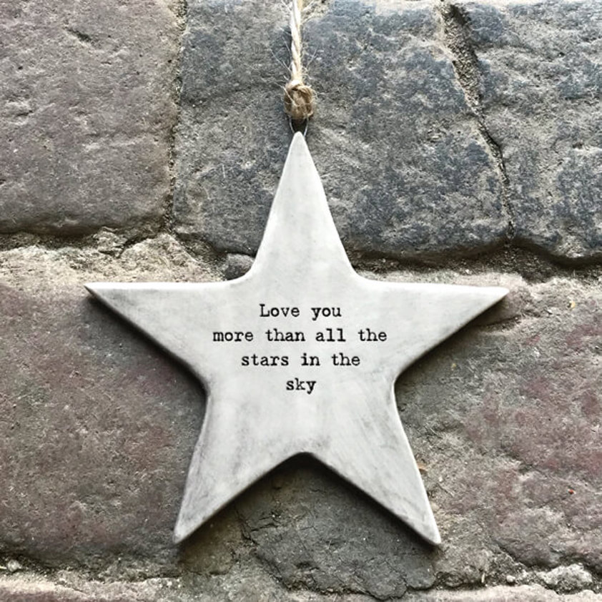 Rustic hanging star-Love you more