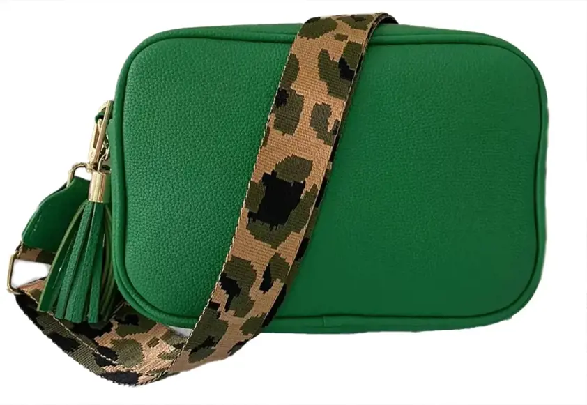 Green Camera Bag with Canvas Strap