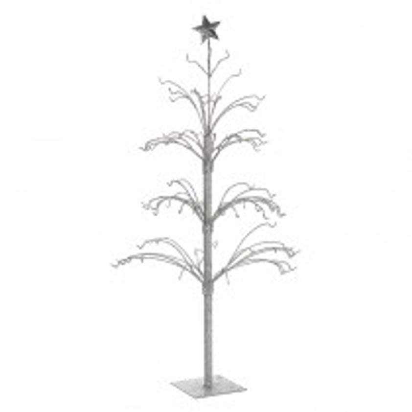 Medium Silver Glitter Metal Tree