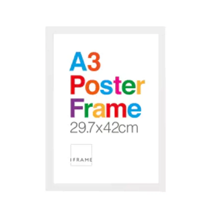 iFrame White Wooden Frame A3