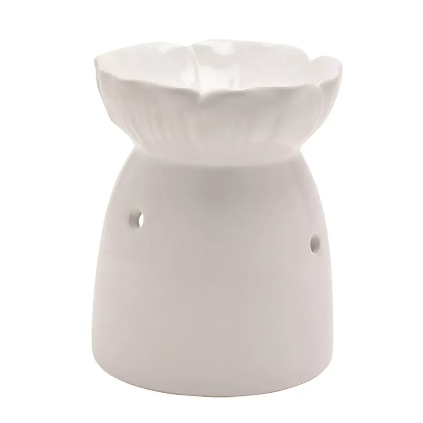 Hestia Flower Wax Melt Holder - White