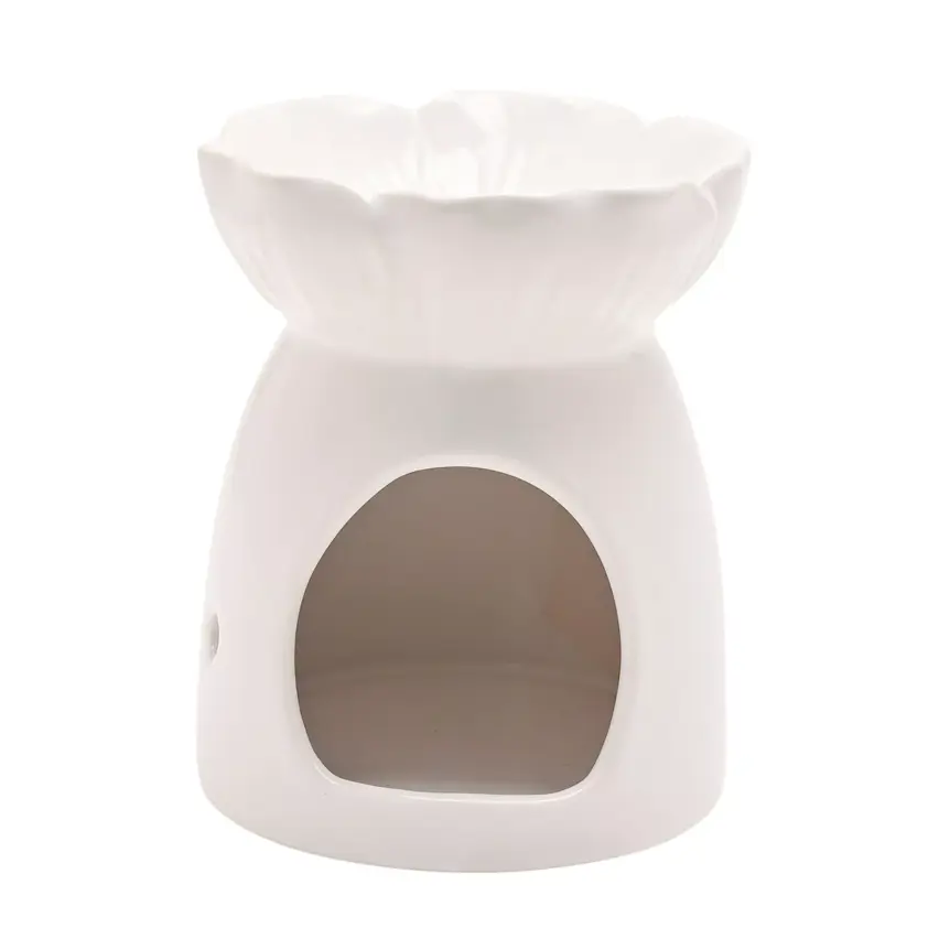 Hestia Flower Wax Melt Holder - White