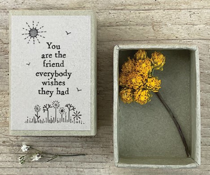 Dried flower matchbox-You are the friend