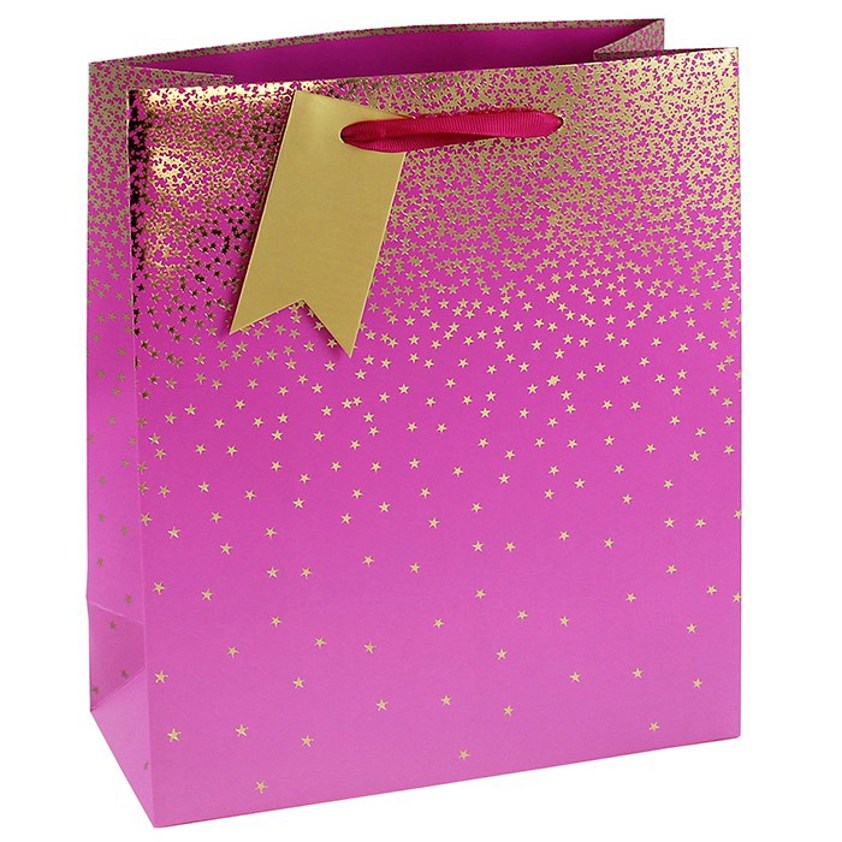 Multiple Stars Pink Medium Gift Bag