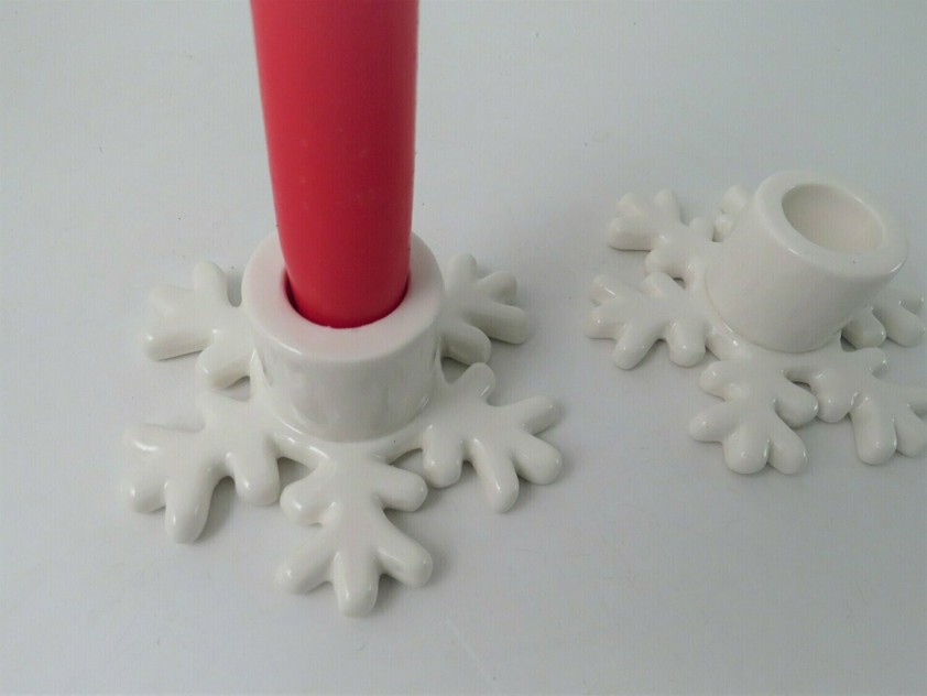 White Snowflake Candle Holder
