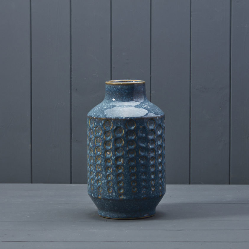 Blue Ceramic Vase (25cm)