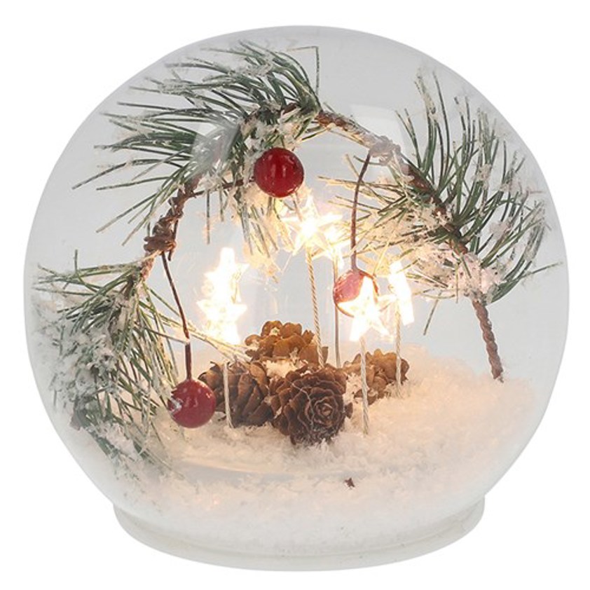 Frosty Christmas LED Stars Ball Small