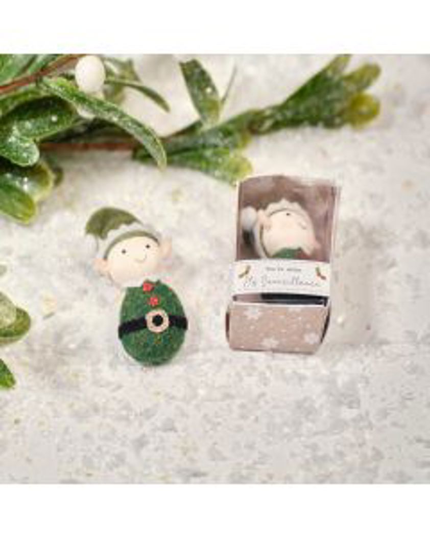 Christmas Tiny World Fabric Elf Boxed Keepsake