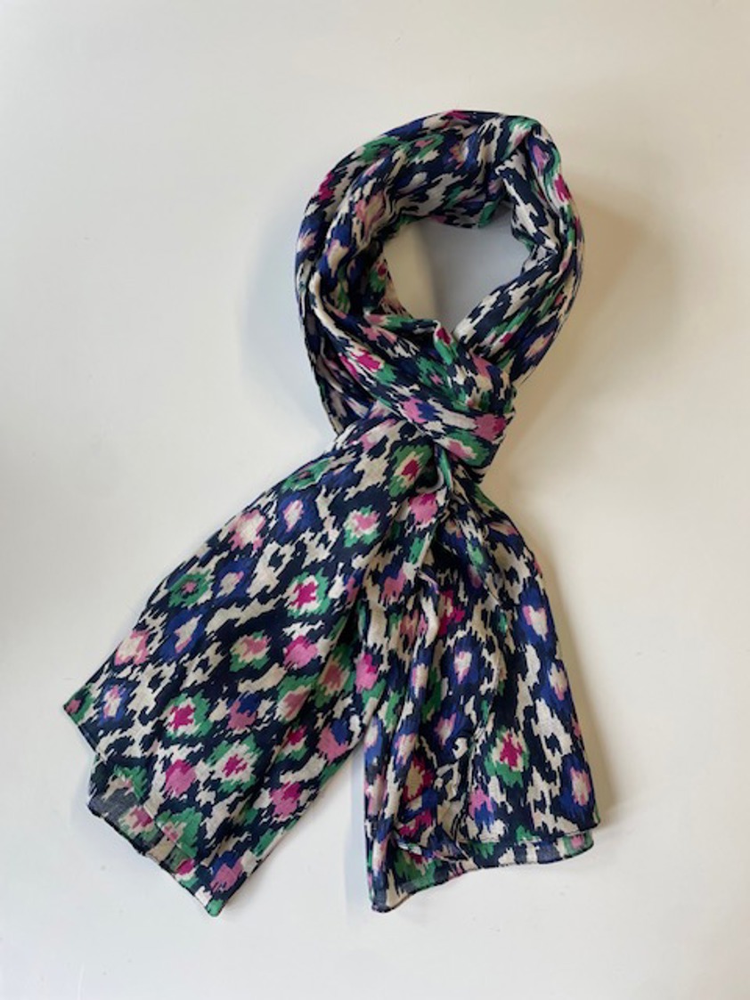 Belle Lightweight Scarf Orange Abstract Spot Print