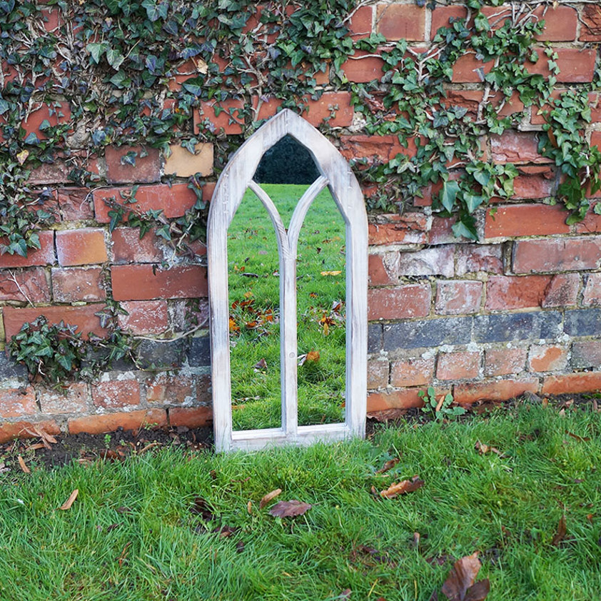 Wooden ‘Gothic Church’ Mirror 75cm