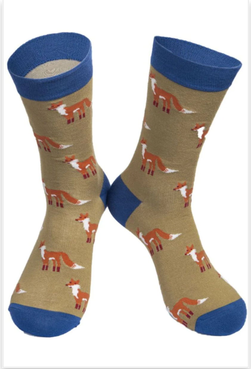 Mustard Fox Men's Bamboo Socks