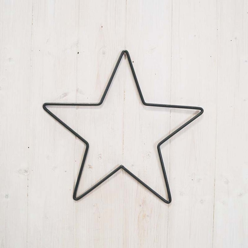 Dark Grey Metal Star Frame (30cm)