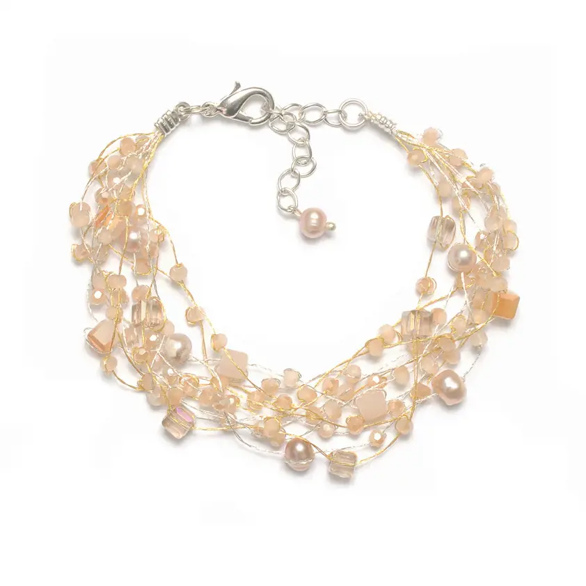 Silk & Stones Bracelet Cream