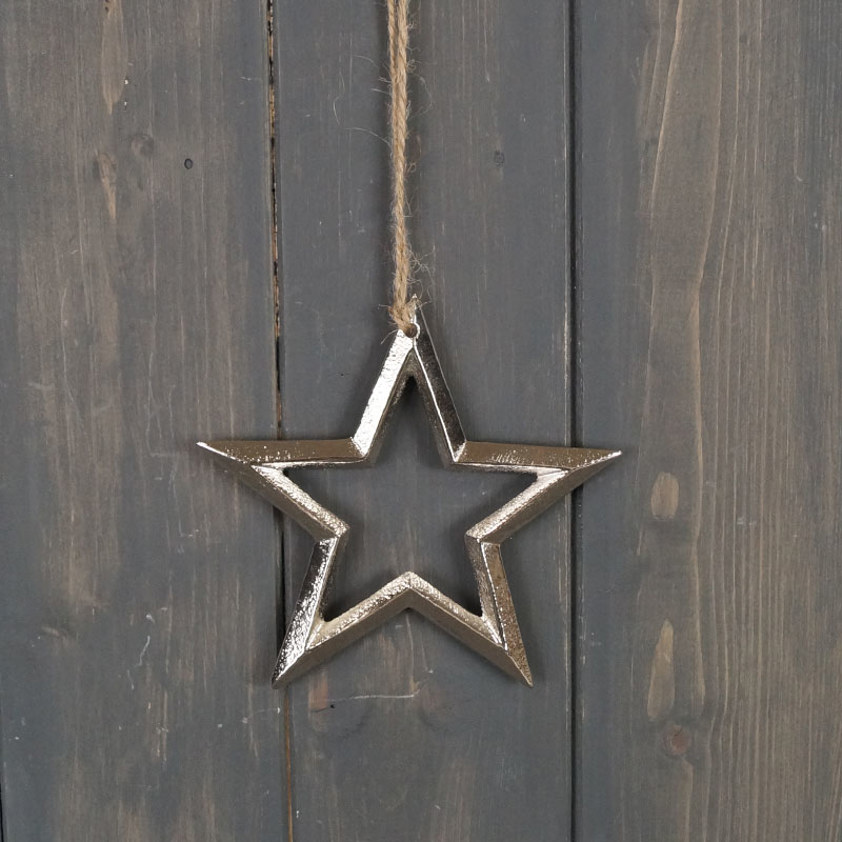 Smooth Metal Hanging Star