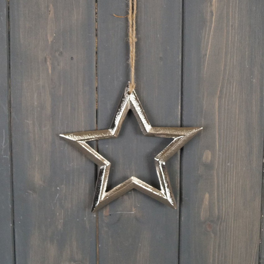 Smooth Metal Hanging Star