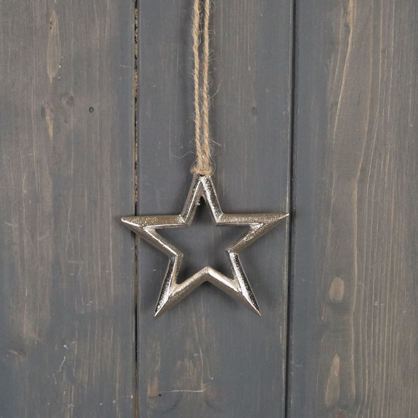 Smooth Metal Hanging Star